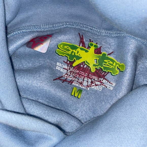 Light blue Sp5der Hoodie - Picture 2 of 2